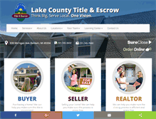 Tablet Screenshot of lakecotitle.com
